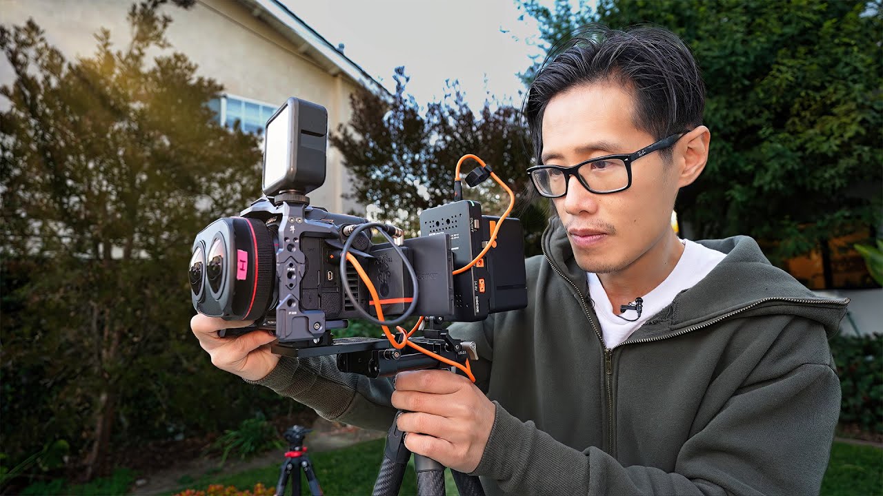 How to Film VR180 / 360° FAST: The Best Travel Tripod Quick Release Setup for Canon R5C & Insta360