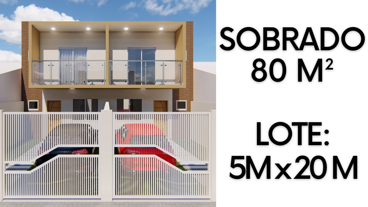 SOBRADO DE 80 M² EM TERRENO DE 5x20 - DEIXE NOS COMENTÁRIOS SUGESTÕES PARA NOVOS VÍDEOS!