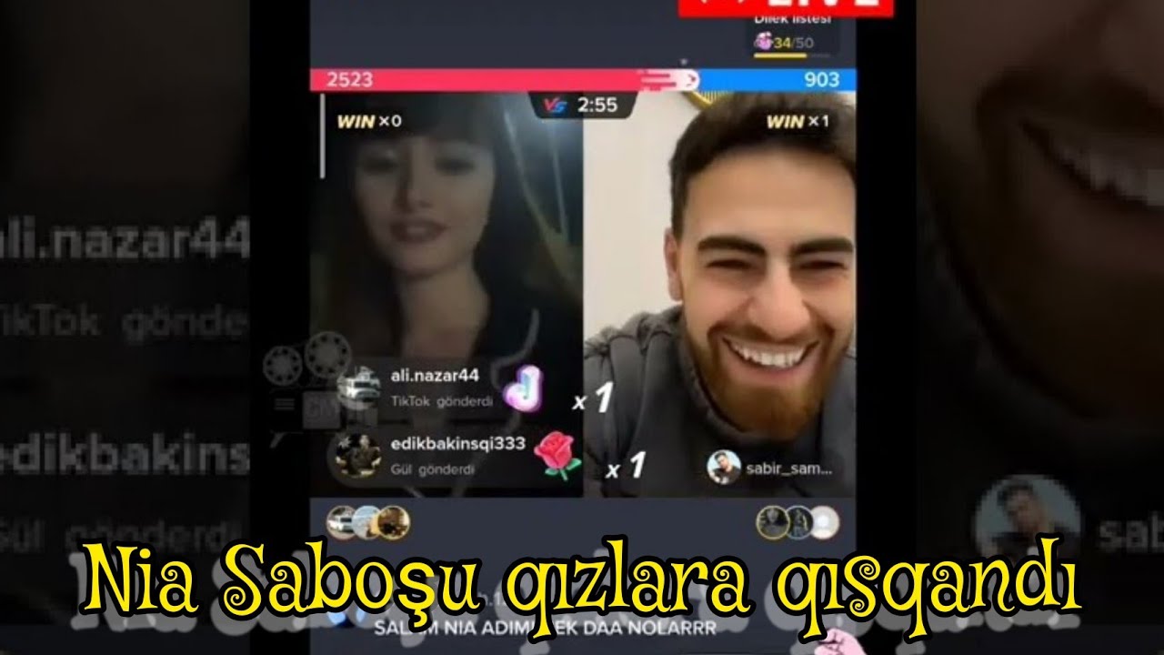 Nia Kurbanova & Sabir ( Saboş ) Nia Saboşu qızlara qısqandı 9 iyun 2022
