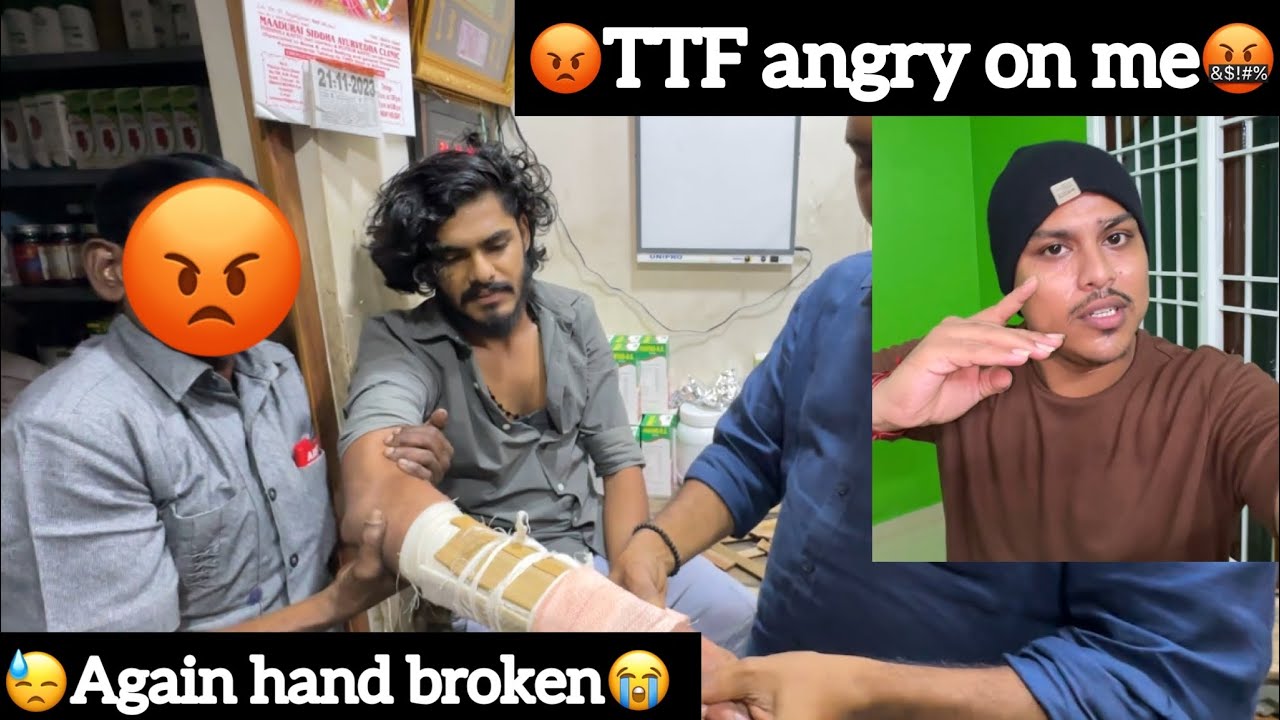 😡TTF angry on Me🤬|😓 Because Again Hand Broken😭| Aj squad | TTF