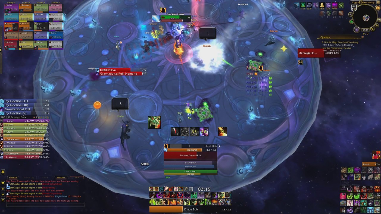 set sail for fail vs. Mythic Star Augur Etraeus - Destruction Warlock PoV