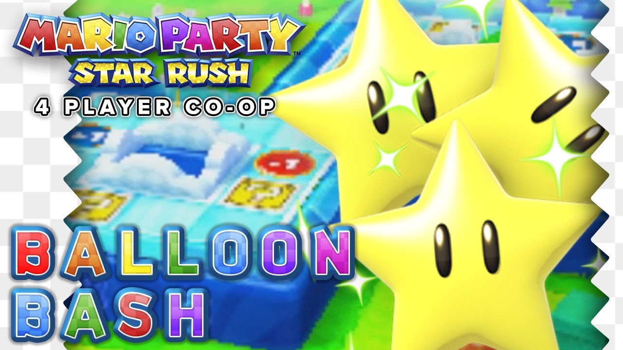 Mario Party Star Rush - BALLOON BASH (4-Player)