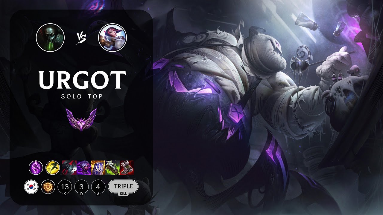 Urgot Top vs Fiora - KR Master Patch 13.8