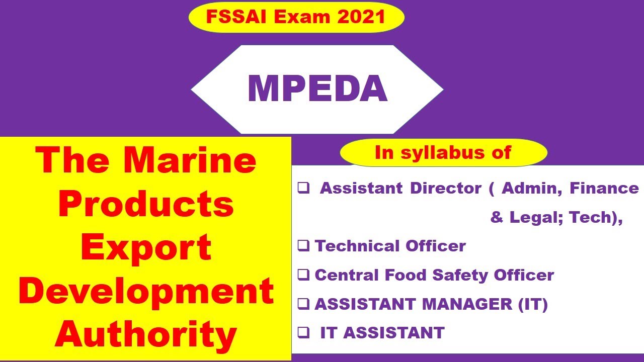 MPEDA: Marine Products Export Development Authority