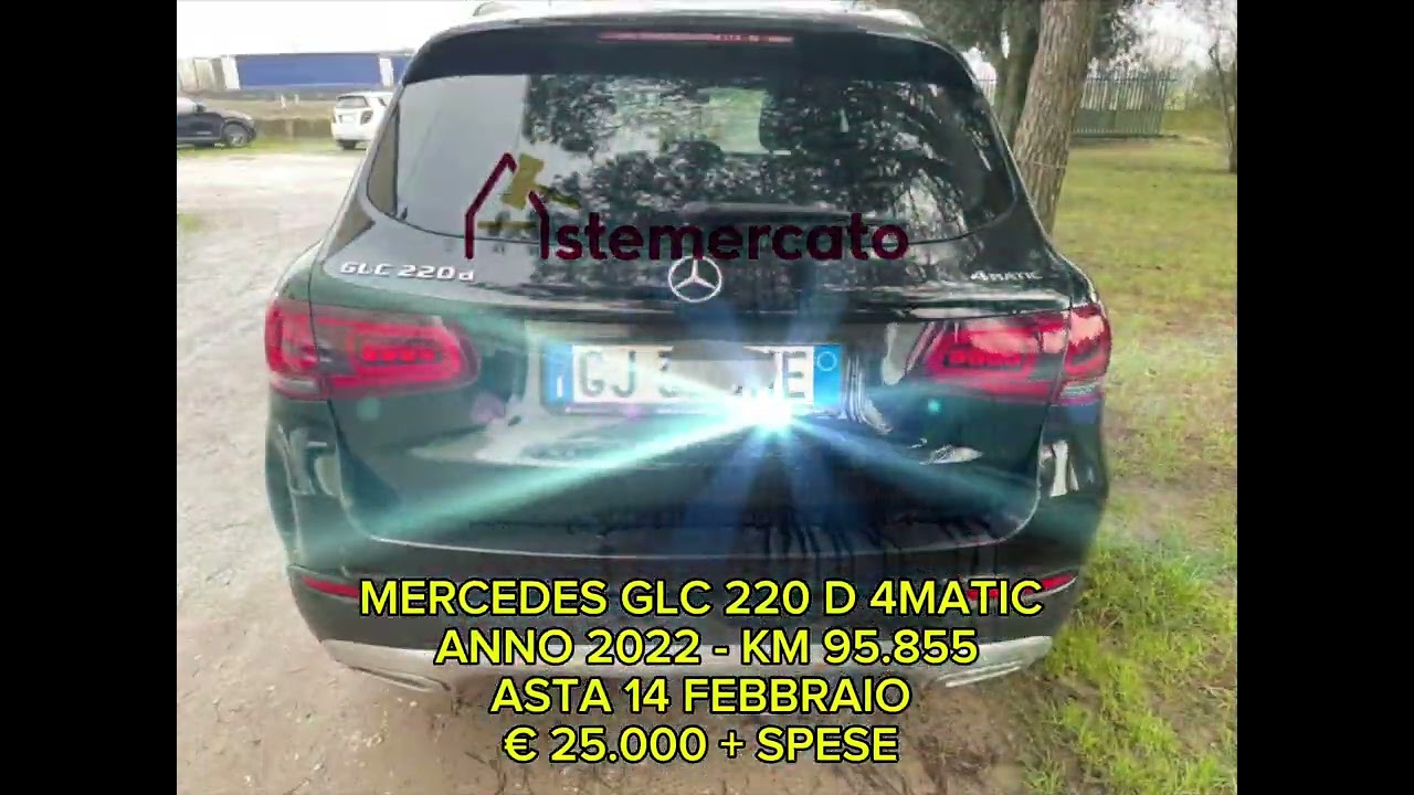 MERCEDES GLC 220 D 4MATIC ANNO 2022 - KM 95.855ASTA 14 FEBBRAIO € 25.000 + SPESE dettagli sul sito!