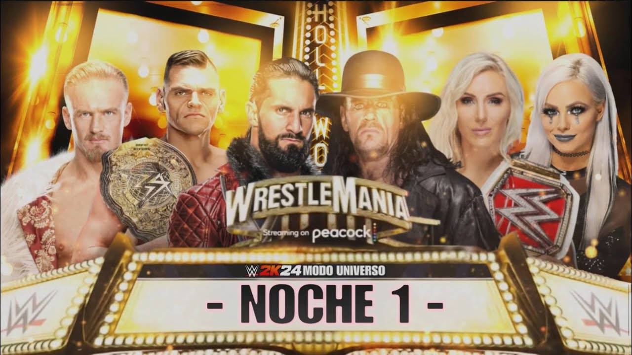 WWE 2K24 MODO UNIVERSO - WrestleMania Noche 1 Highlights