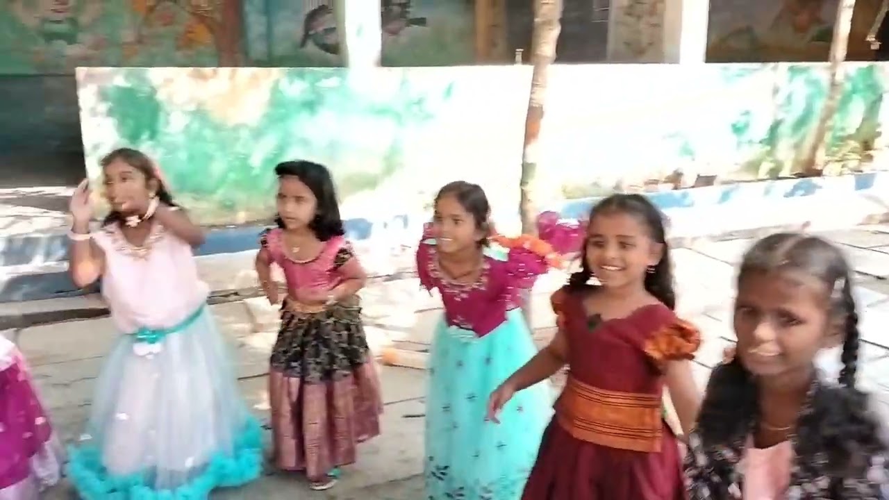 Batukhamma celebration in KK Reddy Memorial school, Telkapally