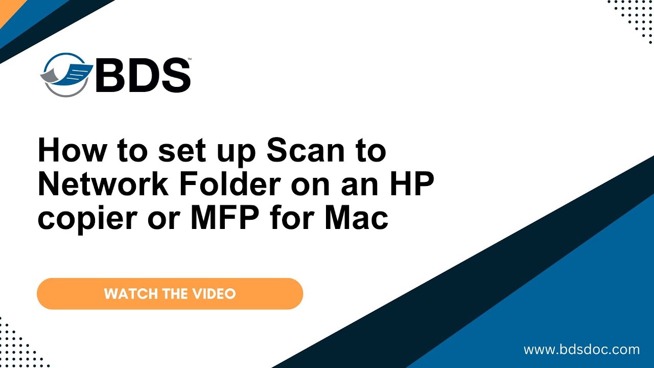 How to set up Scan to Network Folder on an HP copier or MFP for Mac