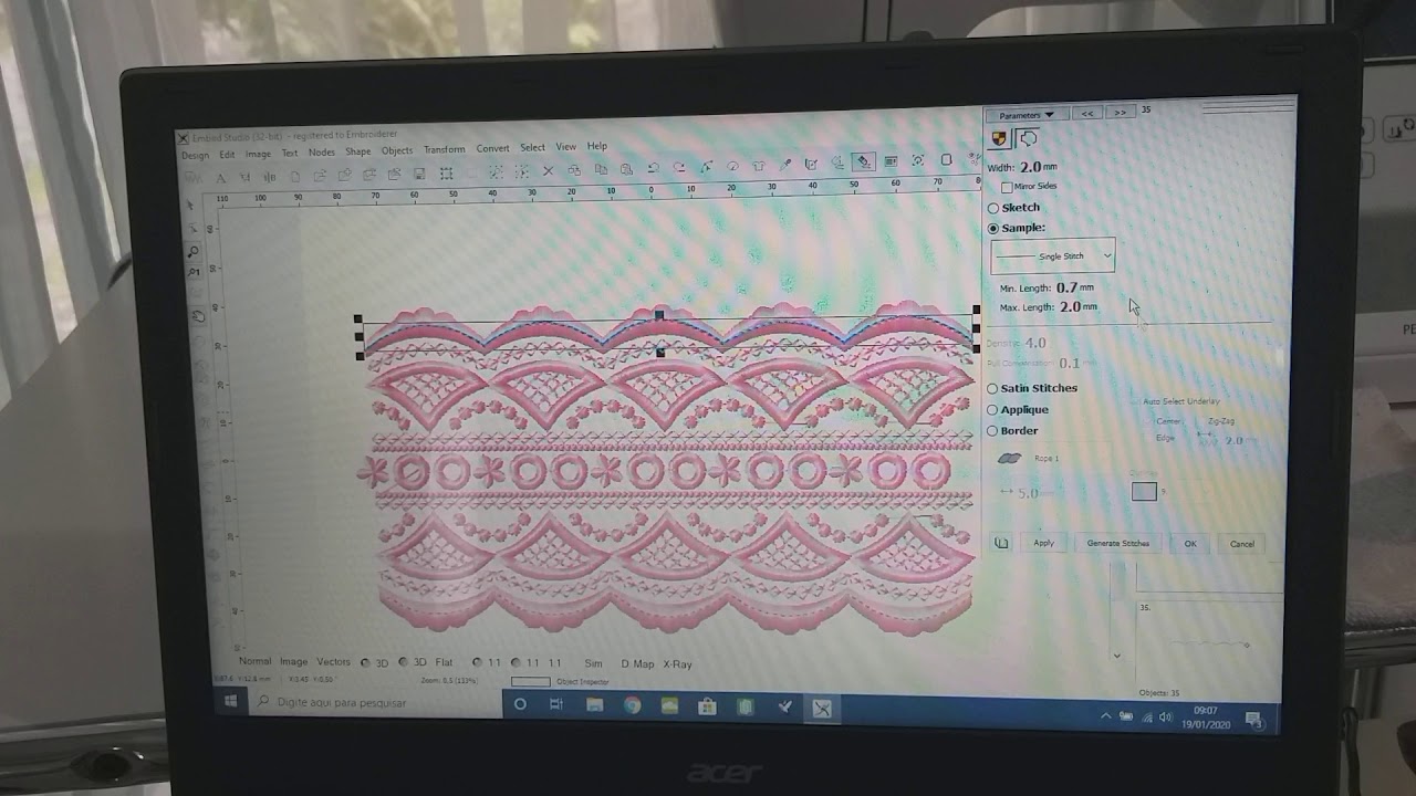 Colocando linha de corte em uma matriz.