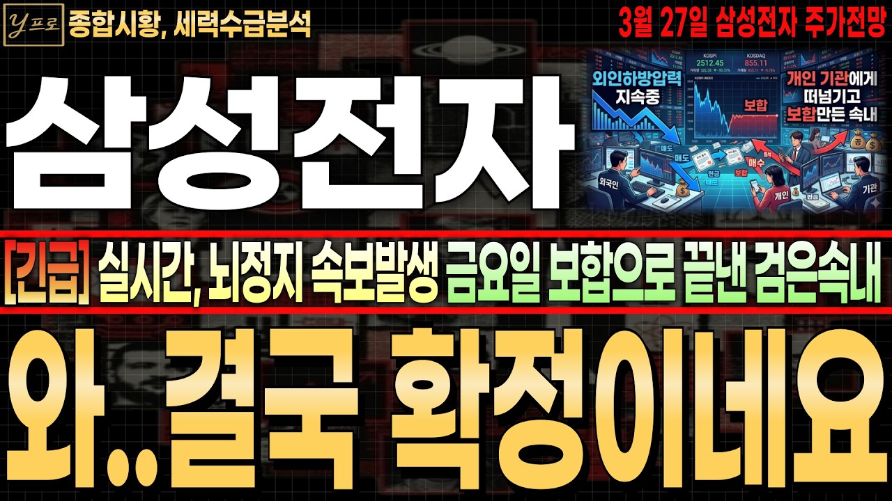 [삼성전자 주가전망][긴급]💥실시간, 뇌정지속보 발생!💥금요일 보합으로 끝낸 검은속내, 개인 기관한테 다 떠넘긴 진짜이유 반드시 확인하세요 #완벽대응 #윤프로