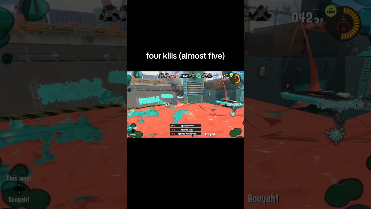 four kills (almost five) #splatoon #shorts