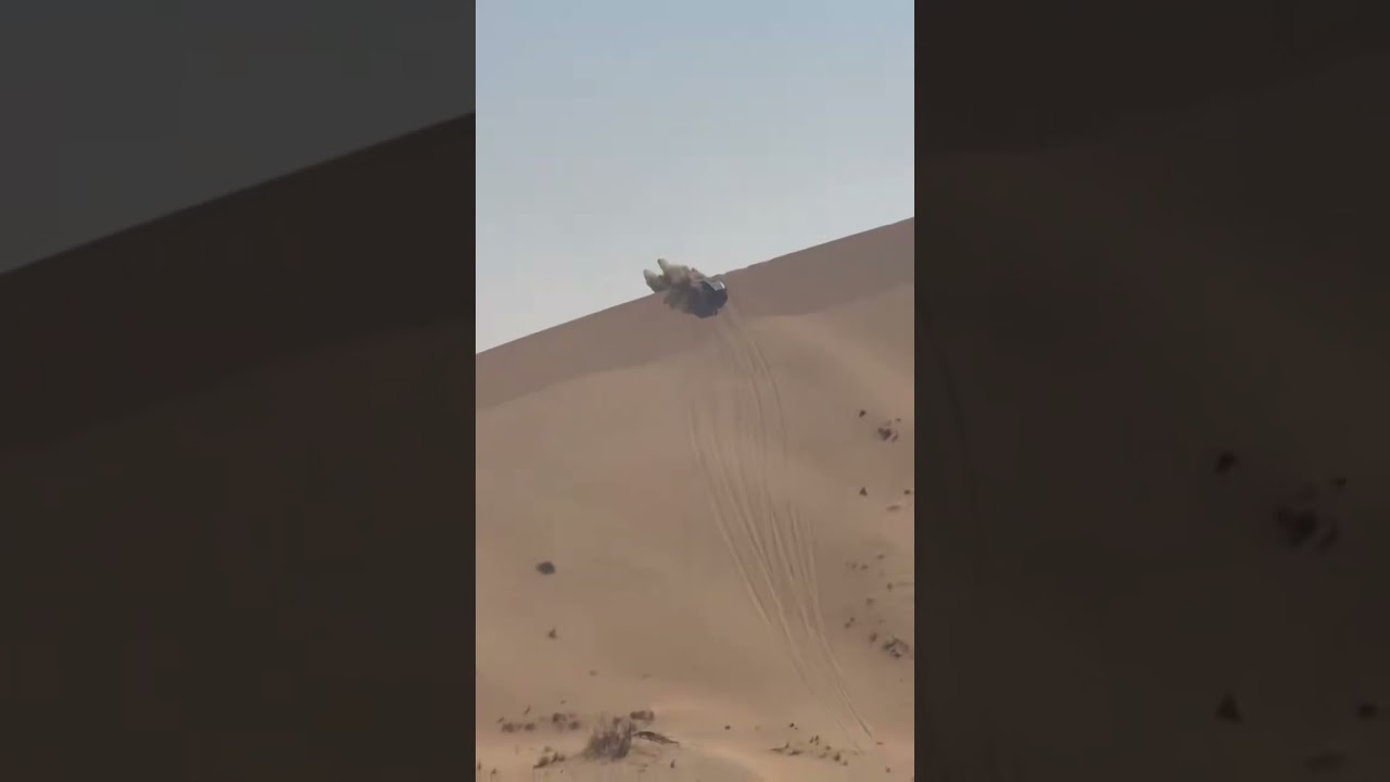 El Matador Carlos Sainz flying over the dunes 