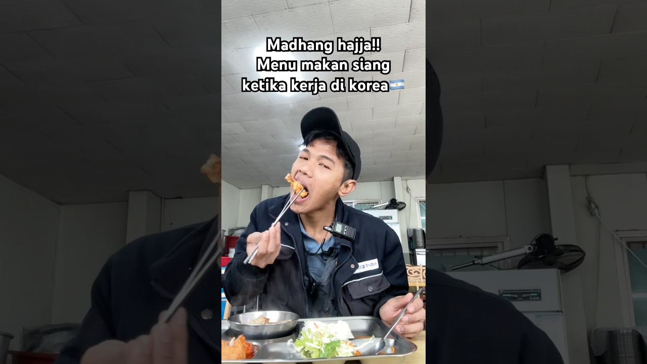 Menu makan siang ketika kerja di korea😊🤣 #korea #shorts #madhanghajja