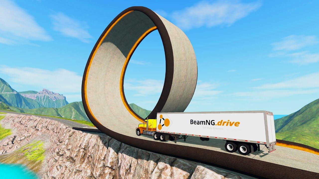 Cars vs Giant Looping – BeamNG.drive