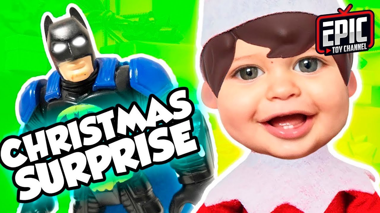 ELF ON THE SHELF Surprise Batman with Jingle Bells Batman Smells and New Batman Harley Quinn Toys