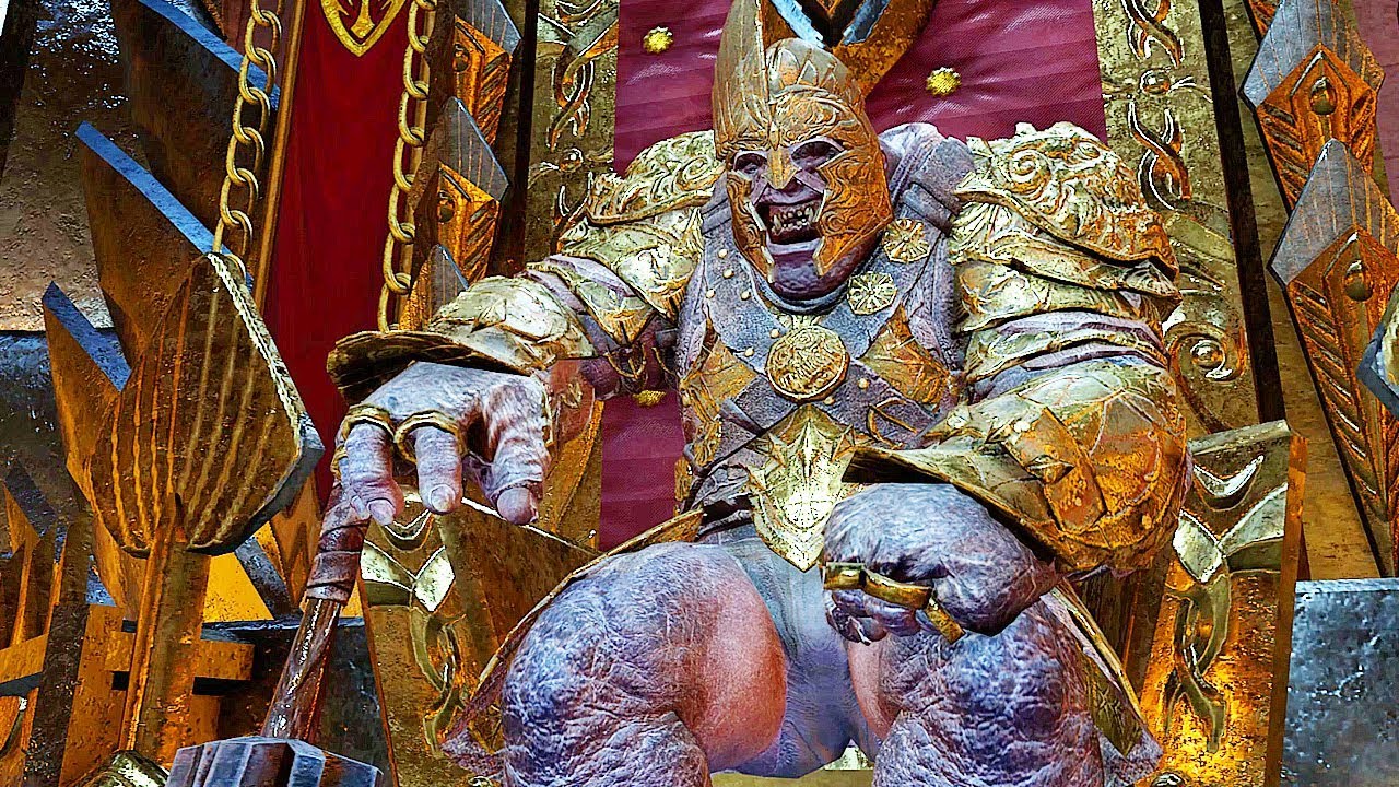 SHADOW OF WAR - HIGH Level 524 GOLDEN Overlord Fiery Marauder Citadel Boss Batle