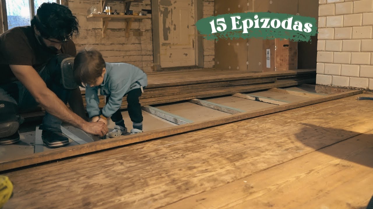 Senų medinių grindų restauracija | Pamatas | Tylusis vlogas | 15 Epizodas