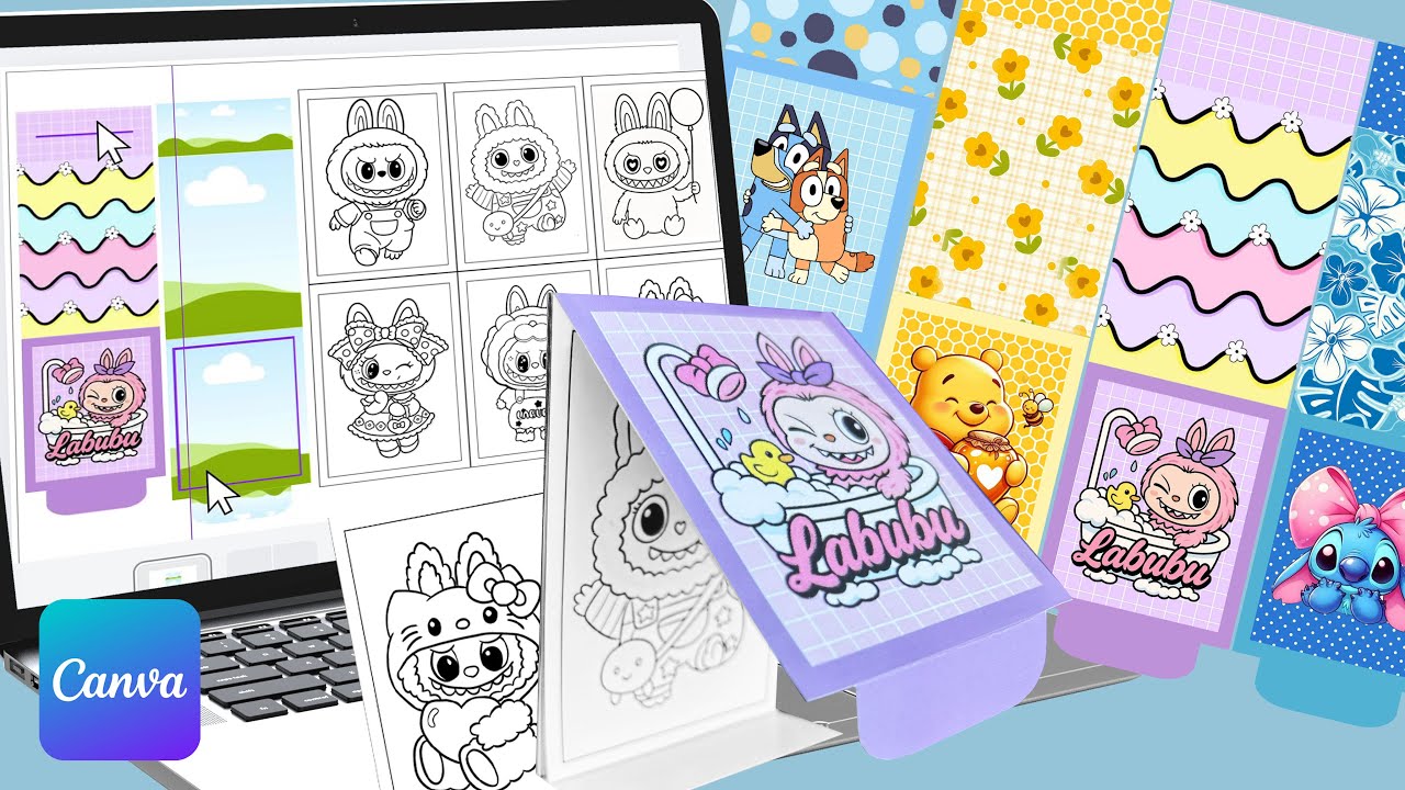 Como hacer MINI LIBRETITA para COLOREAR facil y economica para tu NEGOCIO paso a paso CANVA GRATUITO