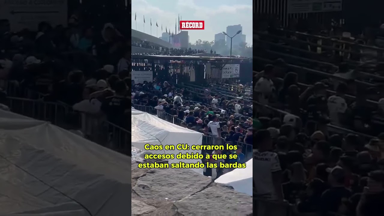 &iexcl;CAOS EN CU! 😬Cerraron los accesos ya que algunos aficionados hab&iacute;an comenzado a brincarse las