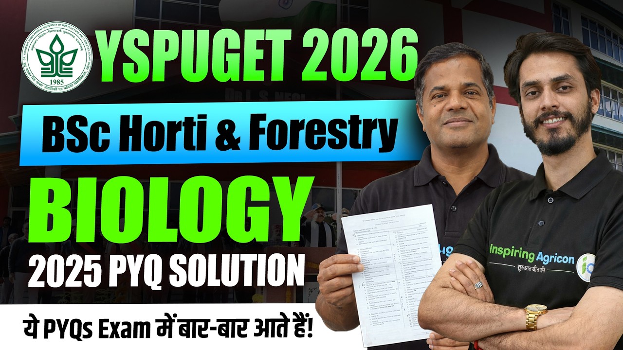 YSPUGET 2026 BSc Horticulture & Forestry Previous Year Question Paper Biology discussion by Alam Sir