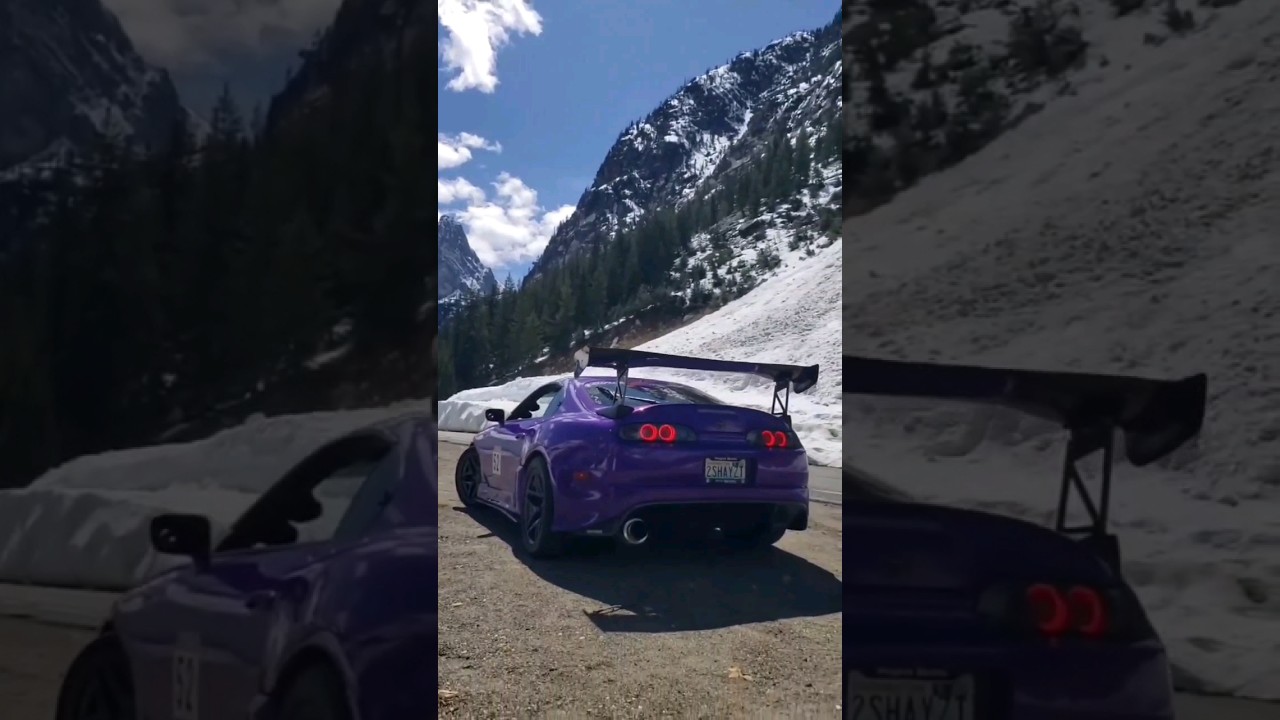 Just as cold.. 🥶 | Purple MK 4 Supra around the snow caps! 🏔️