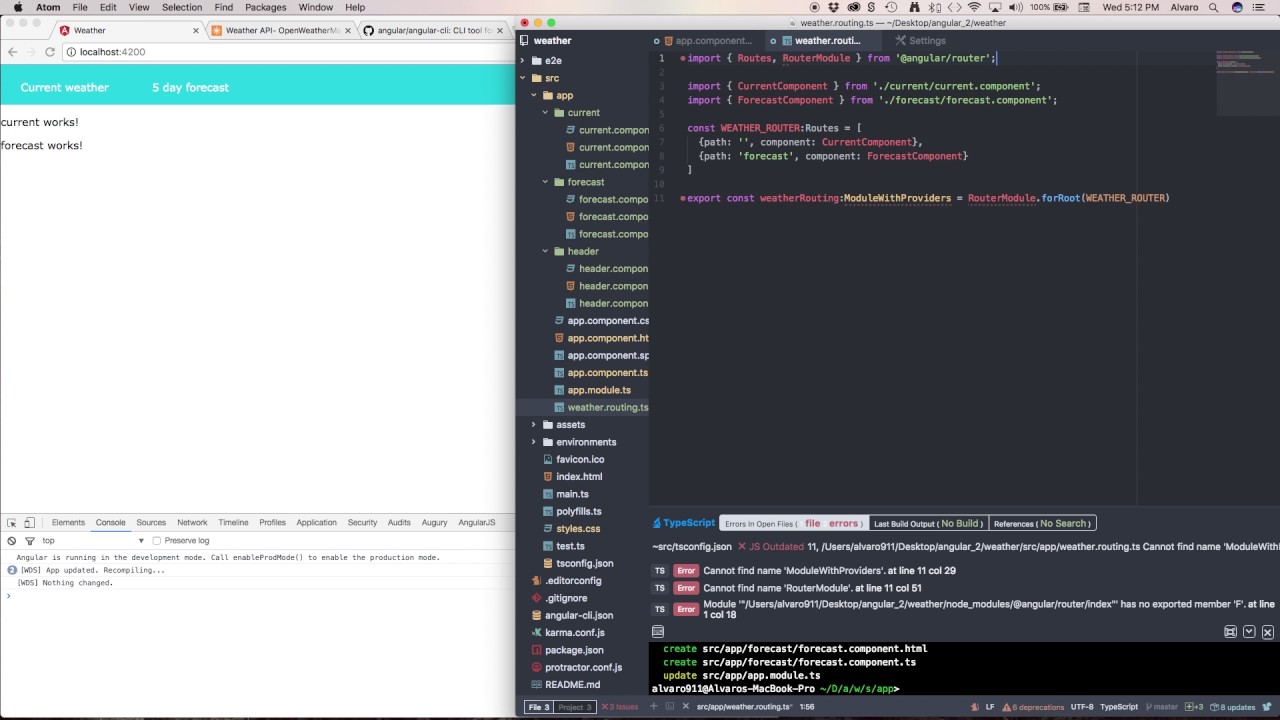 weather application #5 - Routing