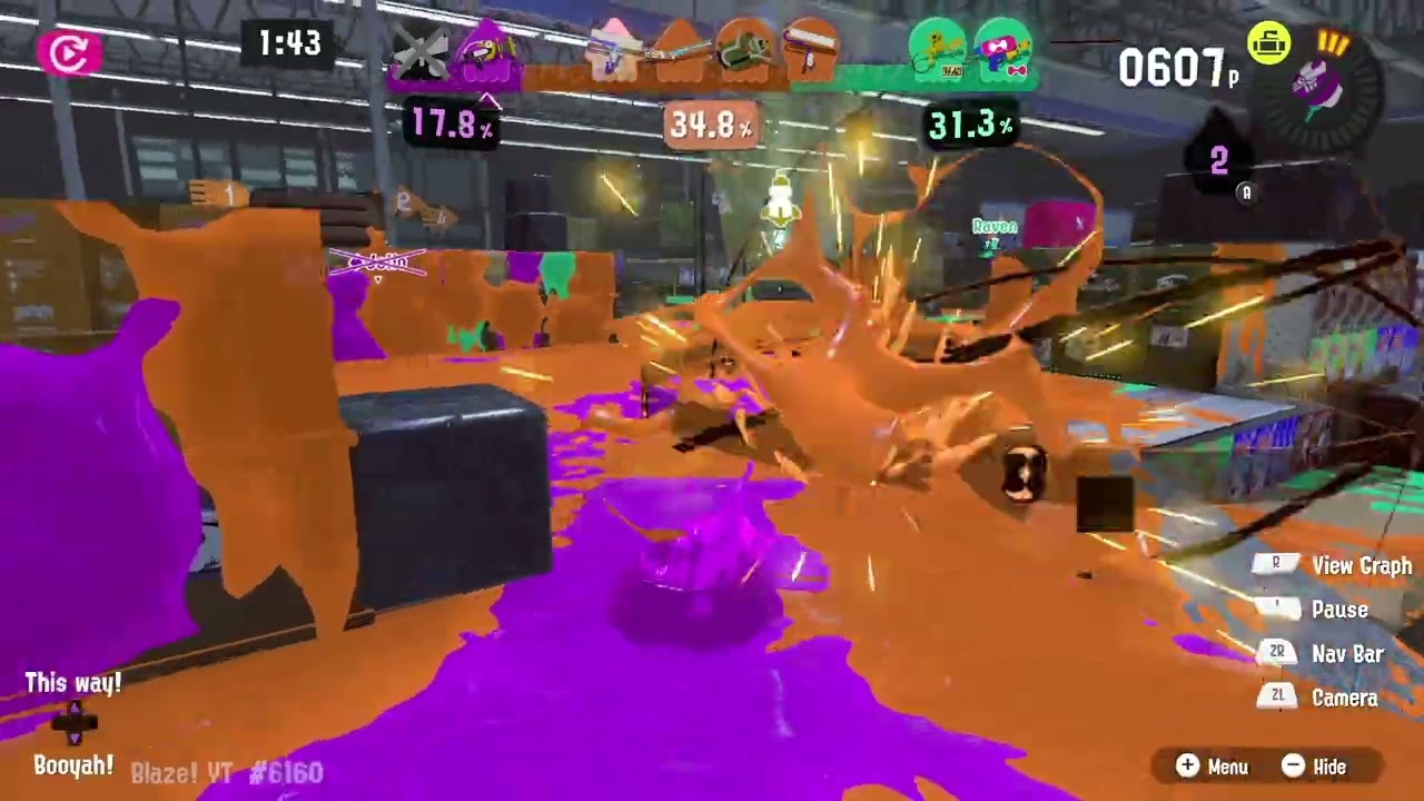 Blaze! in Tri-Color Turf War at MakoMart with Sploosh
