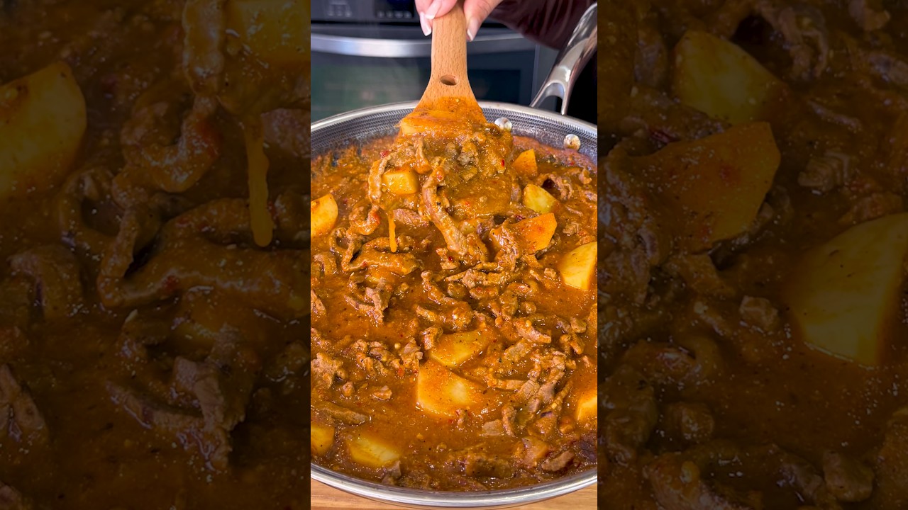 Carne con Chile y Papas Easy Recipe #shorts