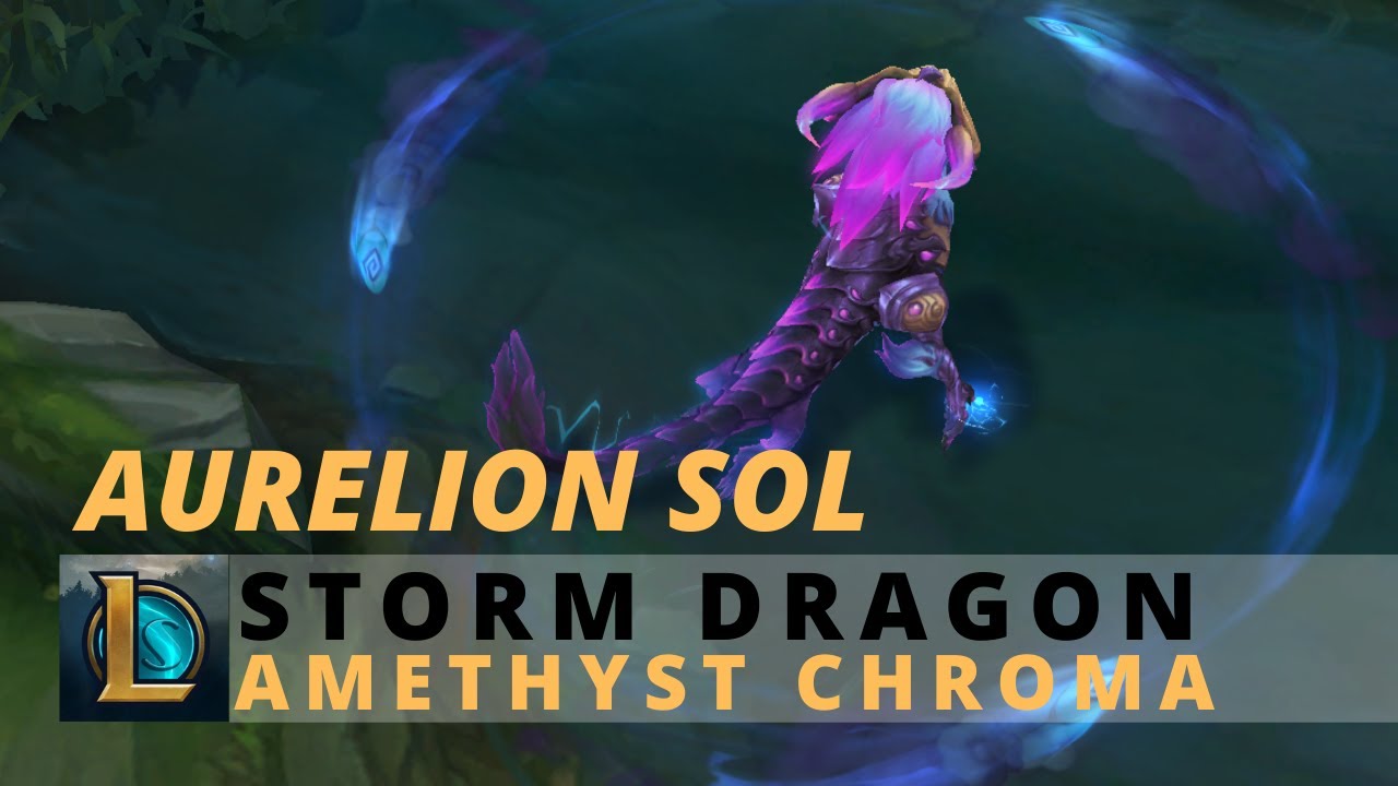 Storm Dragon Aurelion Sol Amethyst Chroma - League Of Legends