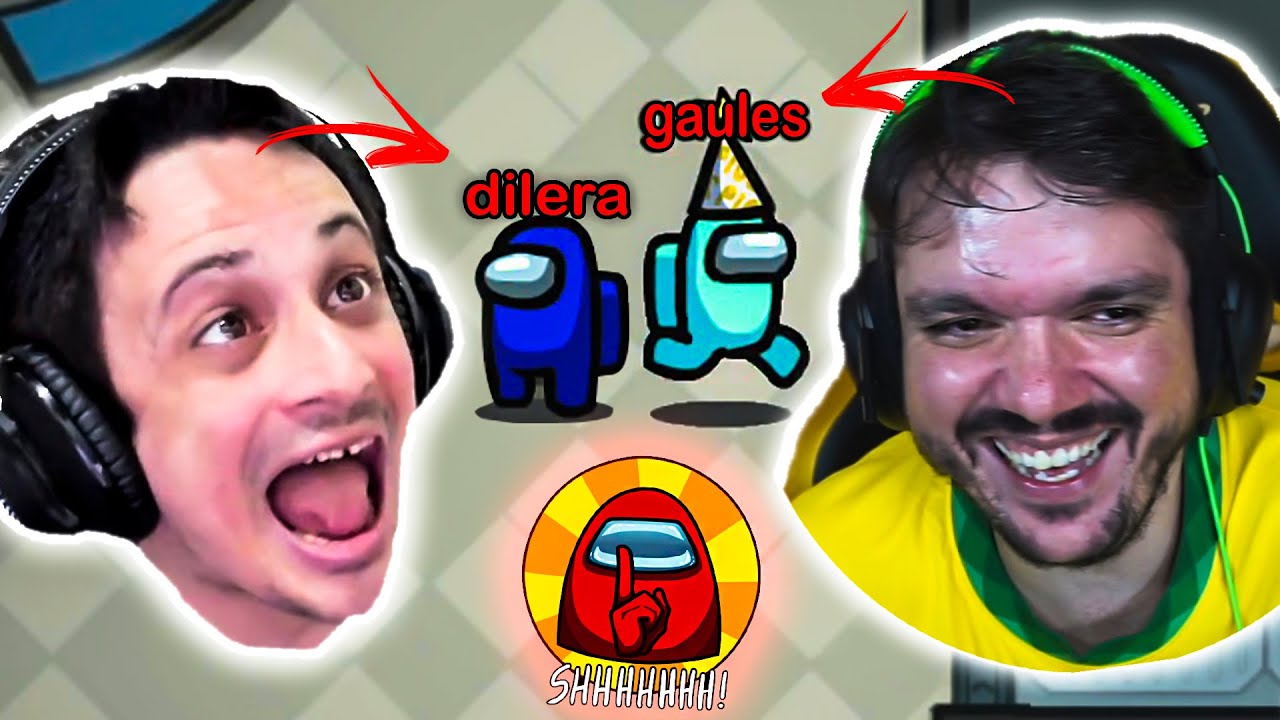 GAULES E DILERA JUNTOS DE IMPOSTOR NO AMONG US (Live Secreta) - Melhores Momentos Among us