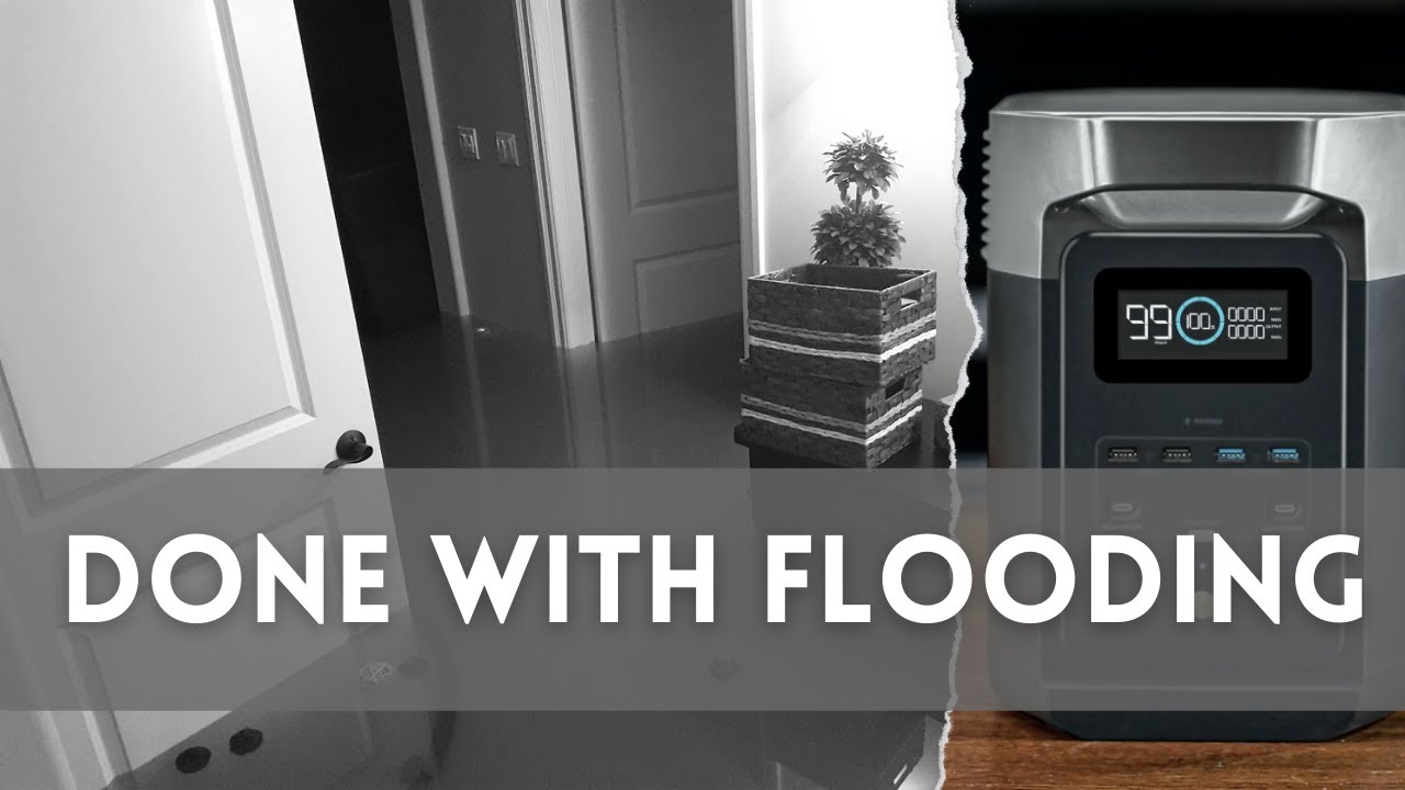 Sump Pump Back Up Solutions | Using an Ecoflow Delta 2 as Battery Back-up |  Water Powered Sump Pump