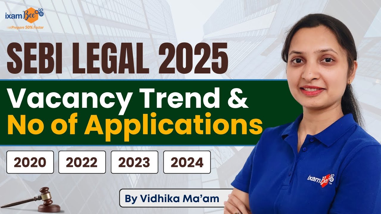 SEBI Legal 2025- Vacancy Trend and No of Applications (2020,2022,2023,2024)