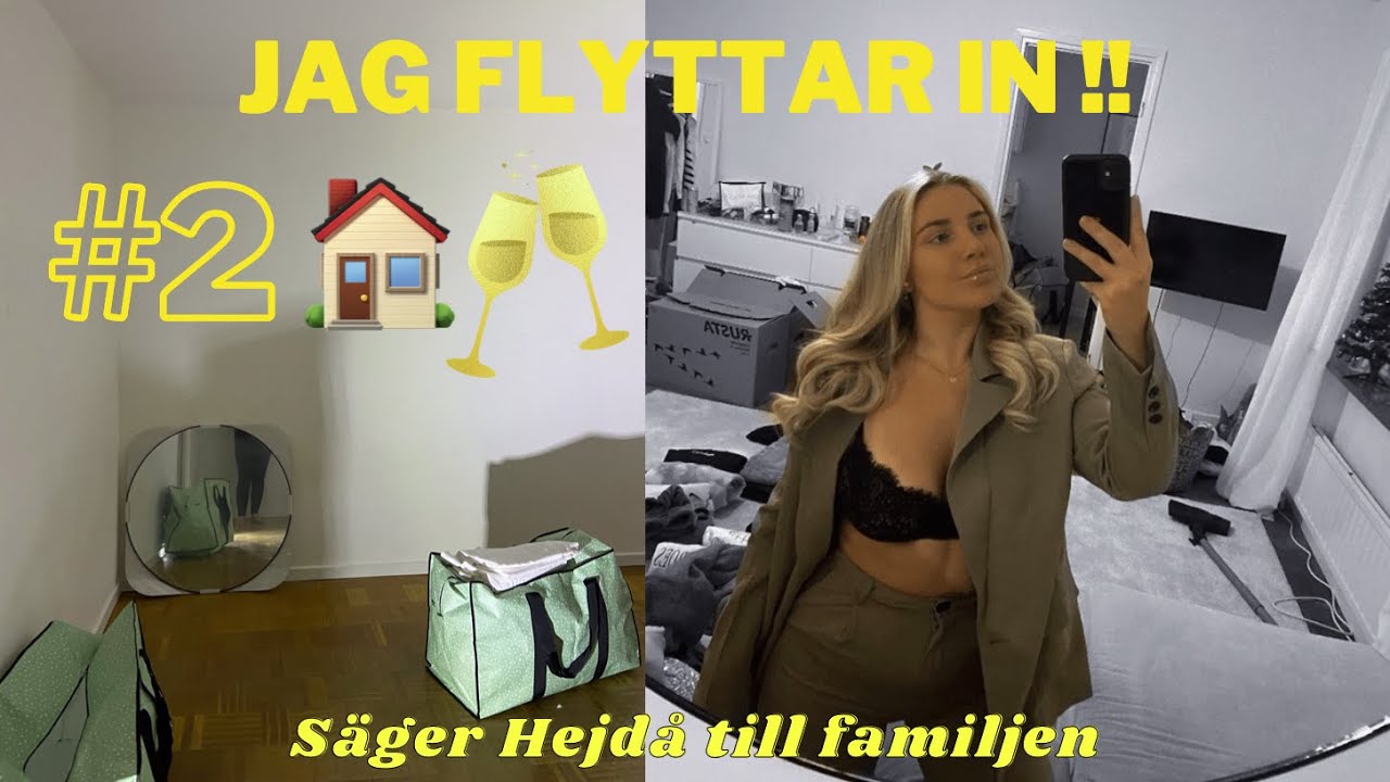 FLYTTVLOGG #2 Nu flyttar jag in i min lägenhet !!!