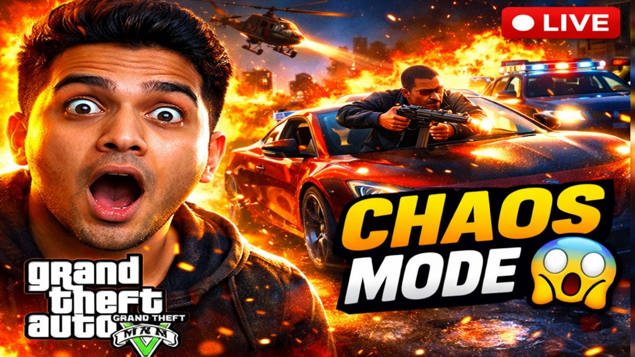 🔴GTA 5 LIVE 🔴 | Ultra Realistic Gameplay 😱 | Mission Passed + Chaos Mode | Hindi Live Stream #gtav