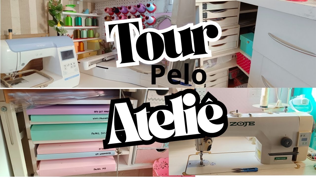 Tour pelo ateliê de costura criativa 