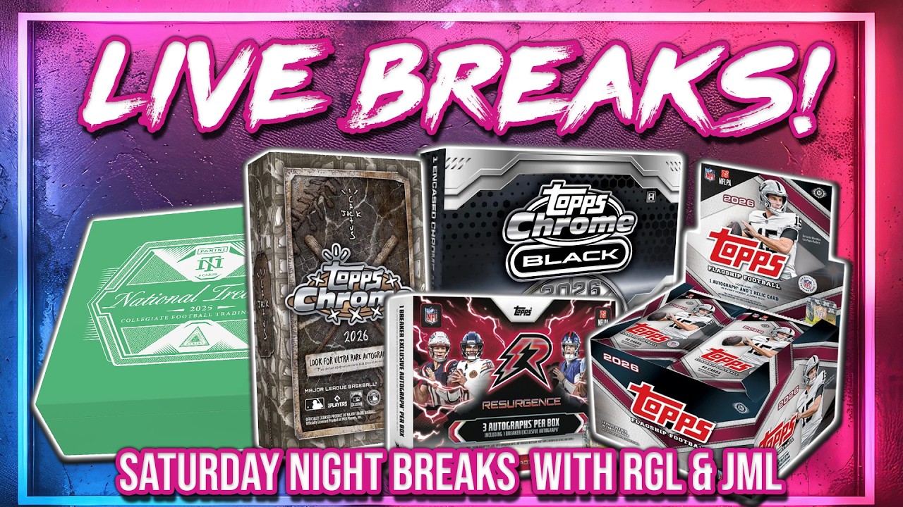 SATURDAY NIGHT BREAKS!! | New Chrome Black NBA + College FB + NFL + MLB & More! (RGL 5824-5837)