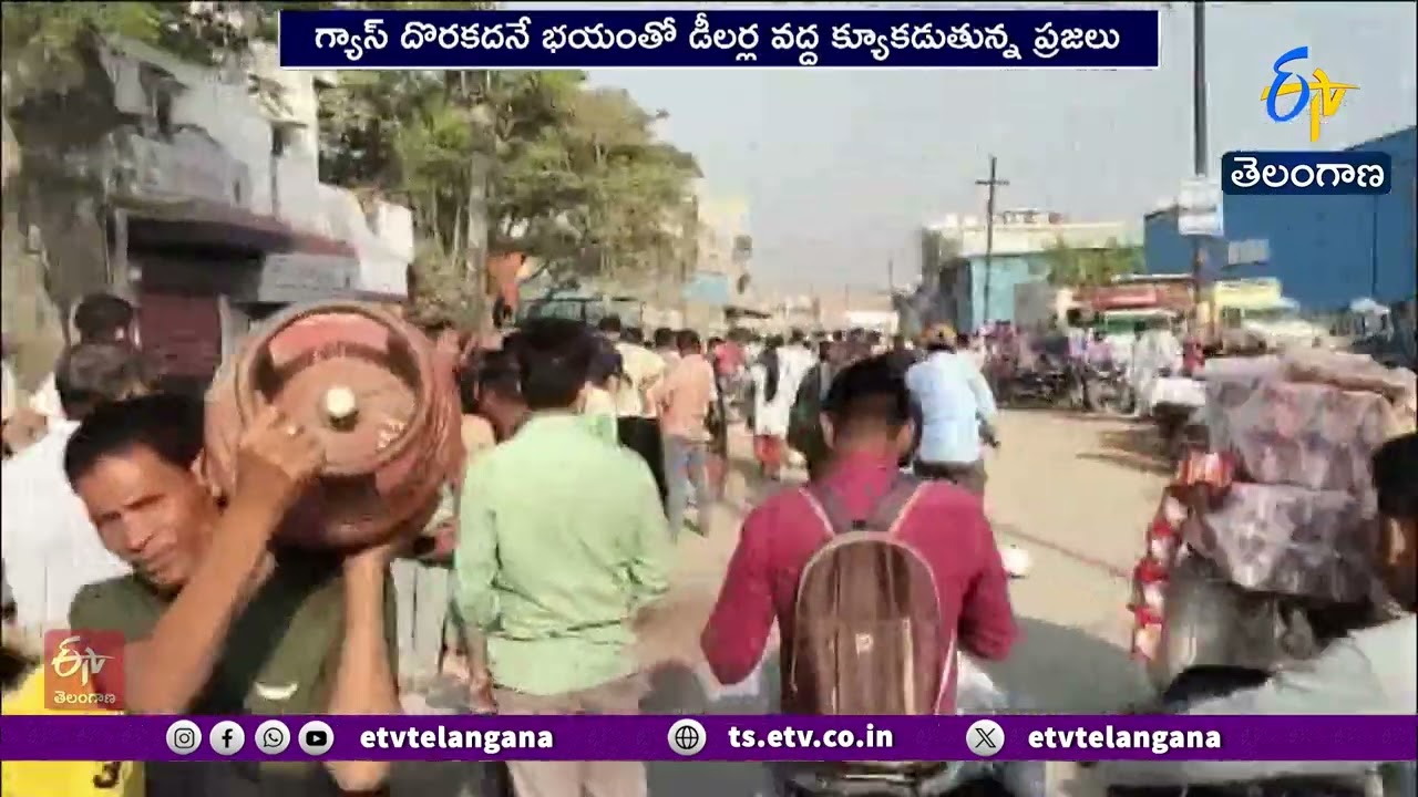 Gas Cylinder Crisis | People Stand in Long Queues Across India