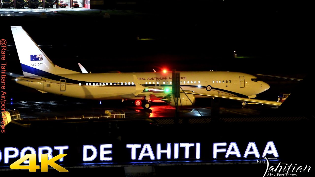 October 24, 2025 : RAAF's B737Max8  reg A62-002 departure from Tahiti Int'l