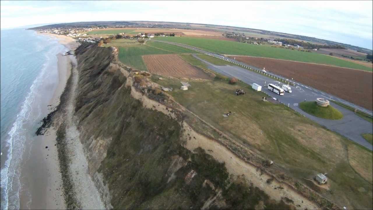 Vol en drone au dessus de Courseulles sur Mer et Arromanches