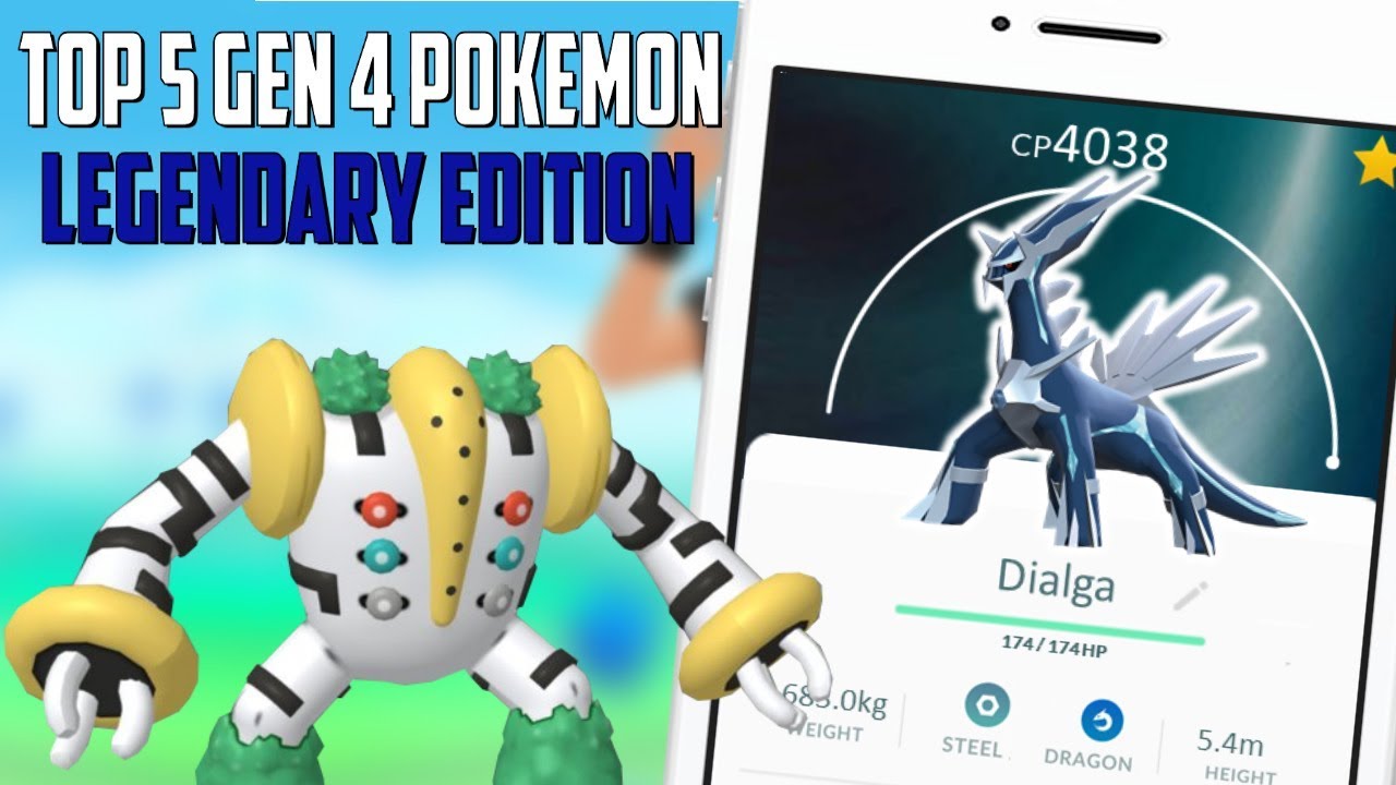 Top 5 Gen 4 Legendary Pokemon In Pokemon Go!