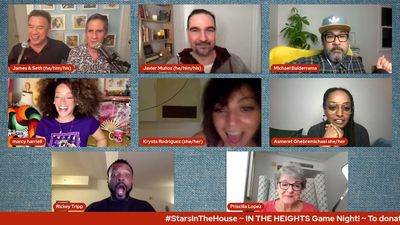 IN THE HEIGHTS Game Night |Stars in the House, 10/12/21 @ 8 PM ET