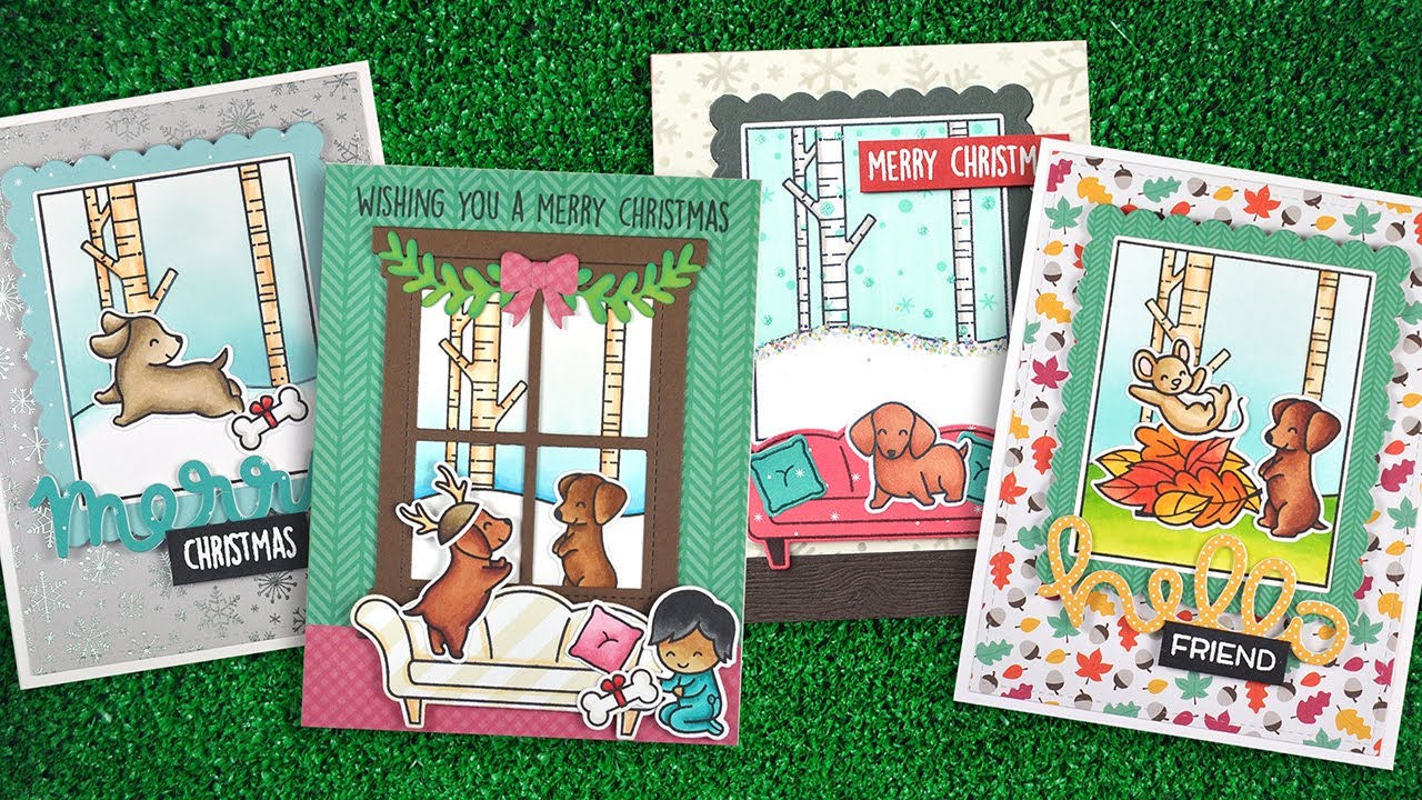 Intro to Window Scene Winter + 4 cards from start to finish