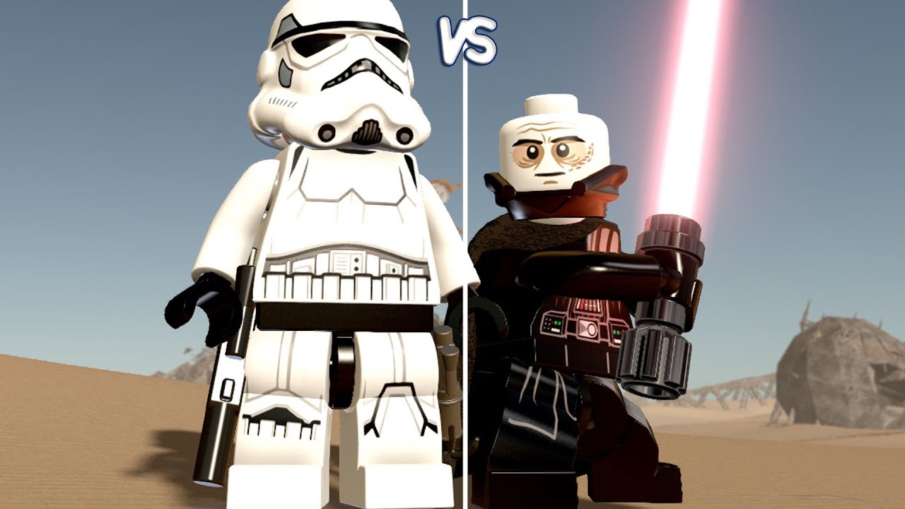 LEGO Star Wars: The Force Awakens - Stormtrooper vs Darth Vader - CoOp Fight | Free Roam Gameplay