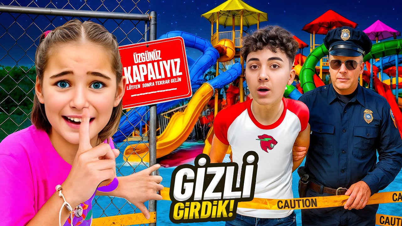 GECE GİZLİ HAVUZA GİRDİK !! ELİF SİNEM SİTEDE GÜVENLİK VAR !! YÜZMEK YASAK !!