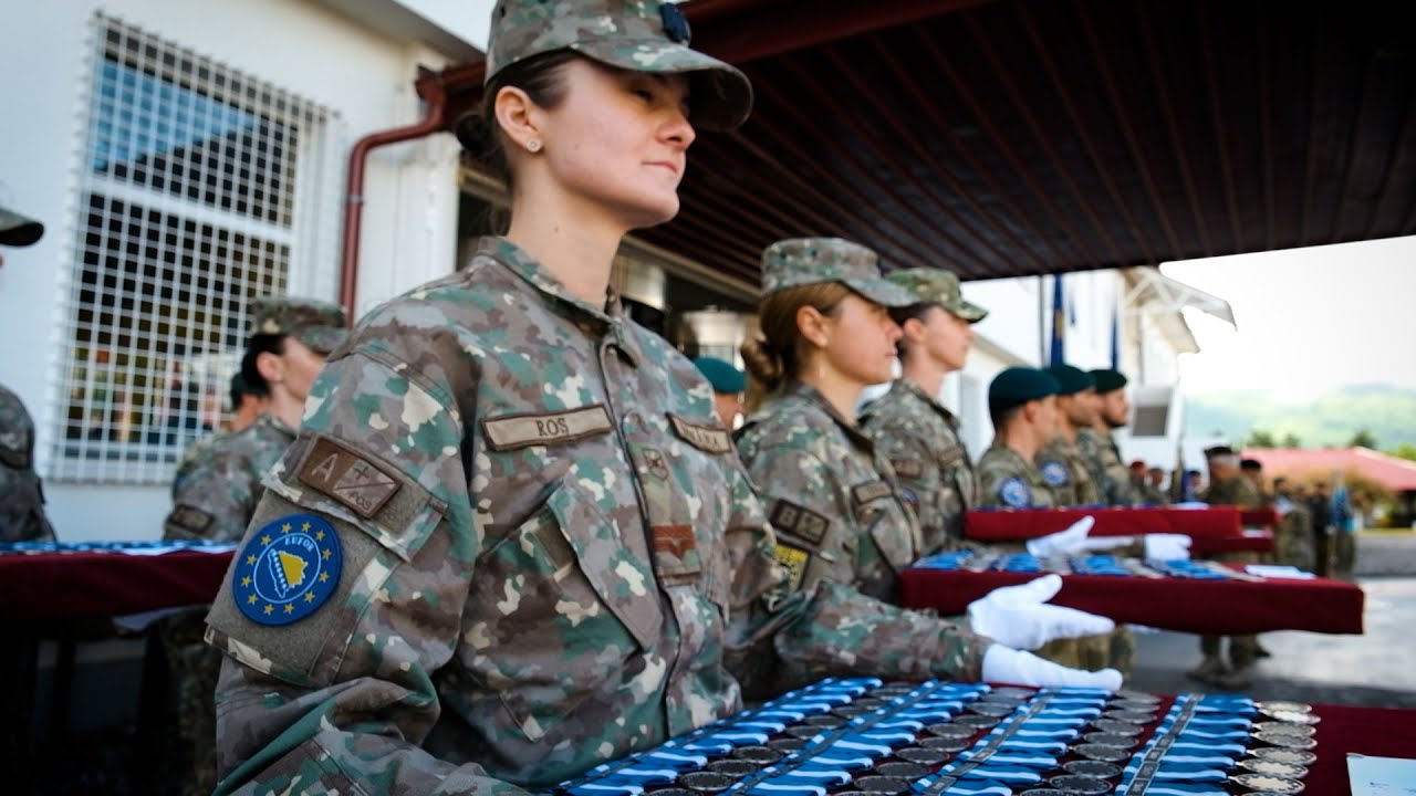 EUFOR Operation Althea Medal Parade held at Camp Butmir