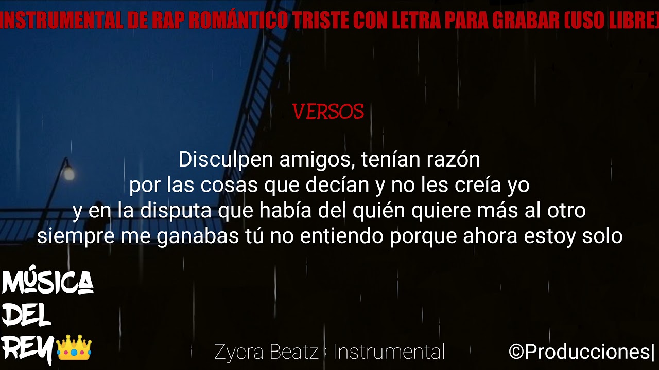 Fuiste tú 💔 - Instrumental de rap triste con letra (Para grabar) Prod. @ZycraBeatzOficial
