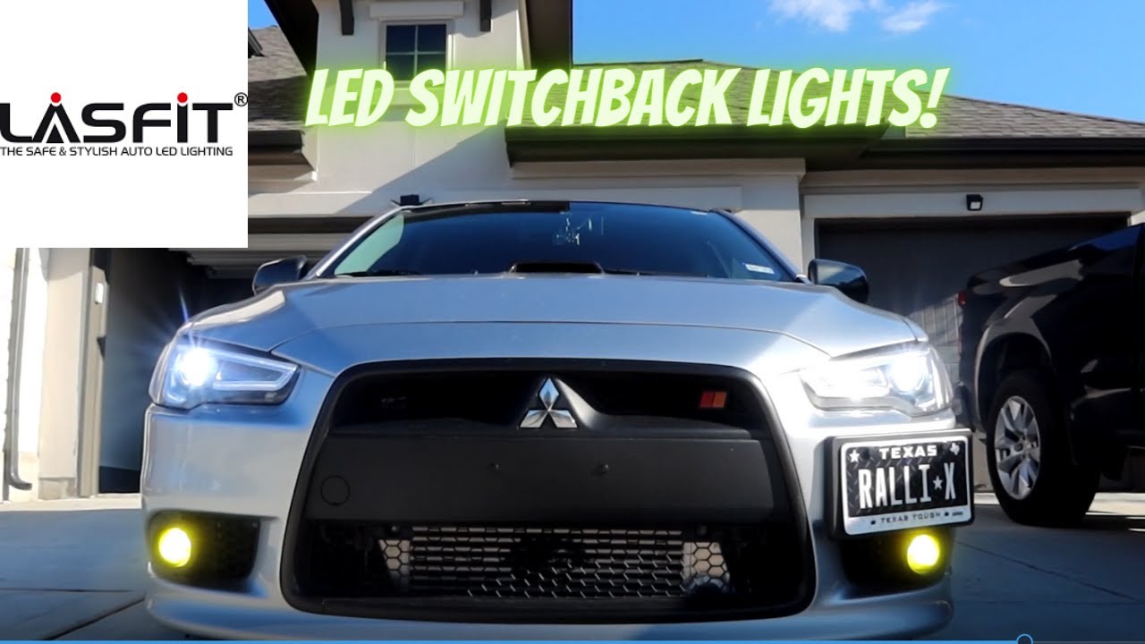 Lasfit LED Switchback Fog Light Bulbs! 2008-2017 Mitsubishi Lancer Fog light bulbs replacement