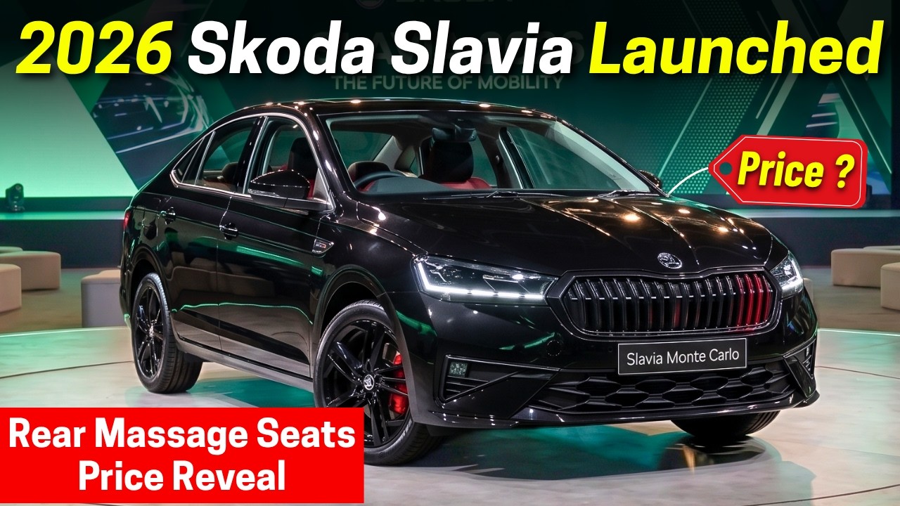 Skoda Slavia Facelift 2026 Launched - Rear Massaging Seats, 360 Camera and Price Reveal