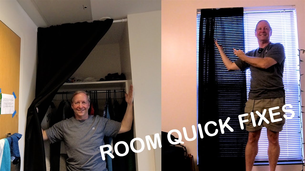 Make Dorm, Apartment Privacy Curtains Quick n Easy, for ~ $10