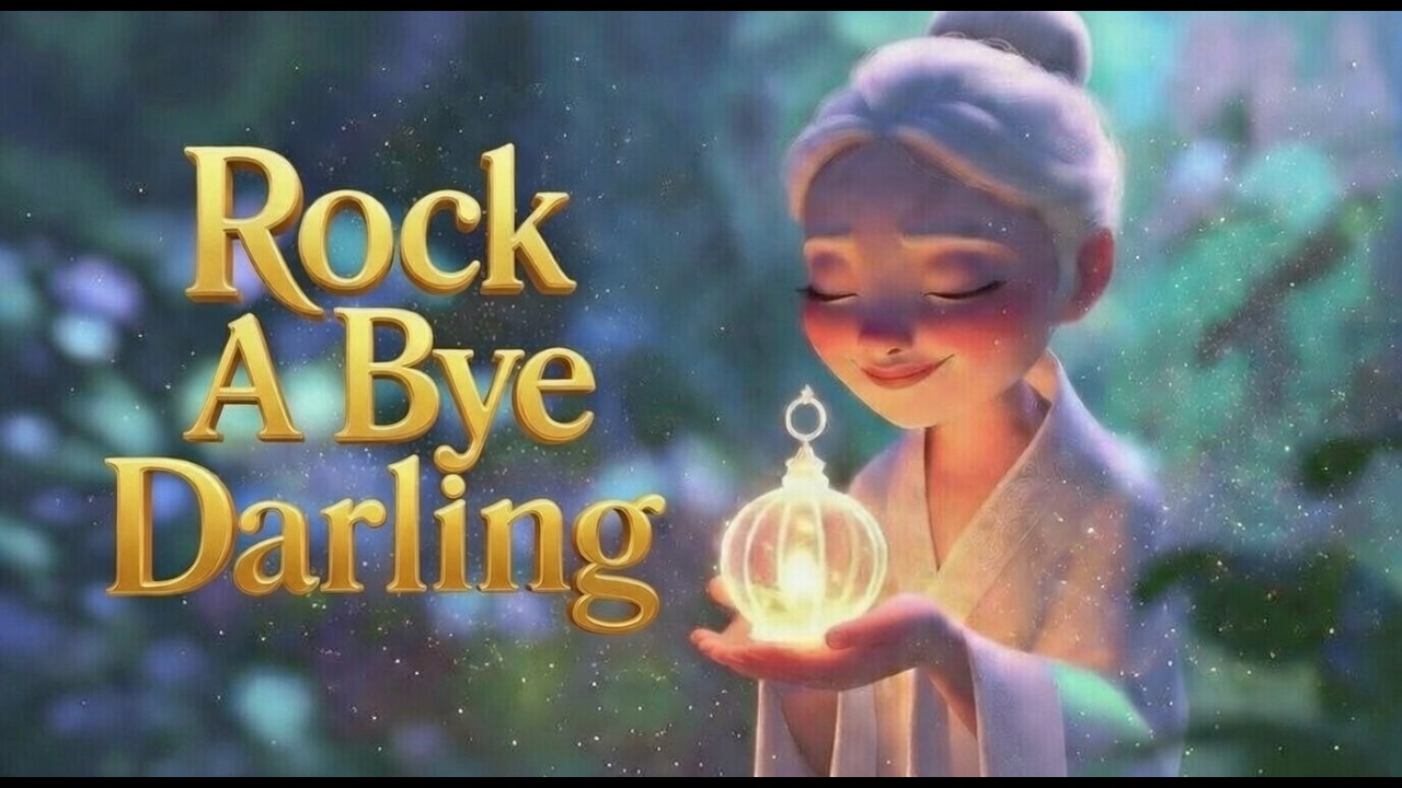 Rock A Bye Darling 🌙 | Calming Kids Lullaby Animation for Sleep | Baby Bedtime Song & Relaxing Music
